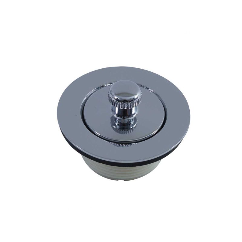 Keeney Lift & Turn Bathtub Drain Stop - Brushed Nickel, 1-7/8" OD, 1-1/2" ID, Complete Assembly